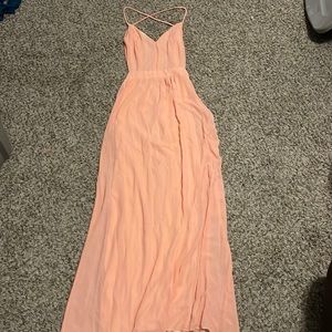 Coral maxi dress